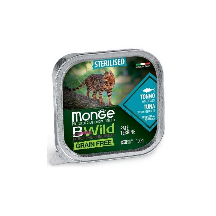 Monge Bwild Cat Grain Free Sterilised Pate' Tonno & Ortaggi 100 Gr.