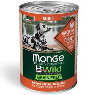 Monge Bwild Dog Adult Tacchino, Zucca, Zucchine 400 Gr.