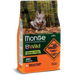 Monge Bwild Dog Grain Free Adult Anatra & Patate 12 Kg.