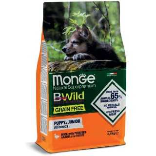 Monge Bwild Dog Grain Free Puppy & Junior Anatra & Patate 12 Kg.