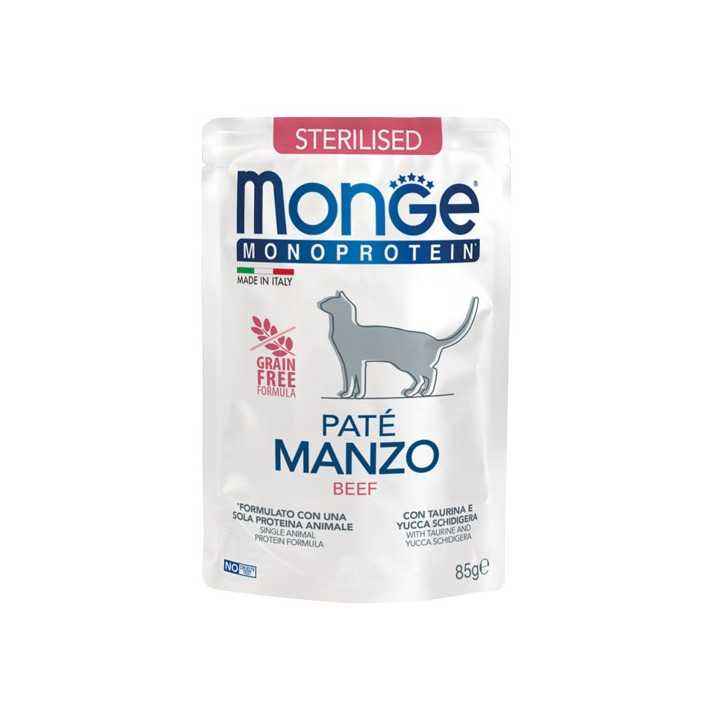 Monge Cat Monoprotein Pate' Sterilised Manzo 85 Gr.