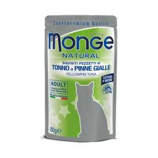 Monge Cat Natural Adult Buste Tonno A Pinne Gialle 80 Gr.