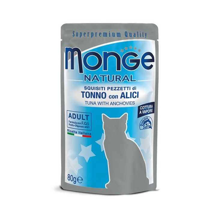 Monge Cat Natural Adult Buste Tonno Con Alici 80 Gr.