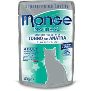 Monge Cat Natural Adult Buste Tonno Con Anatra 80 Gr.