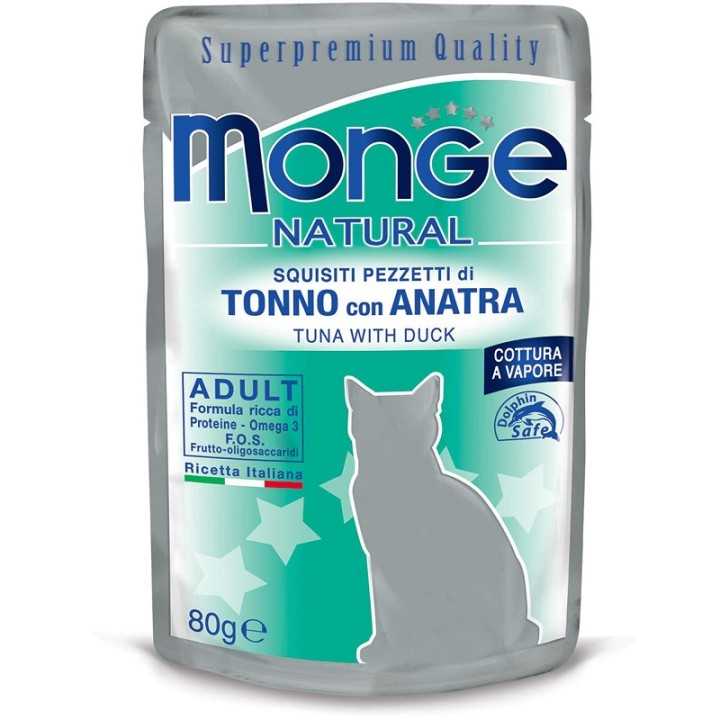 Monge Cat Natural Adult Buste Tonno Con Anatra 80 Gr.