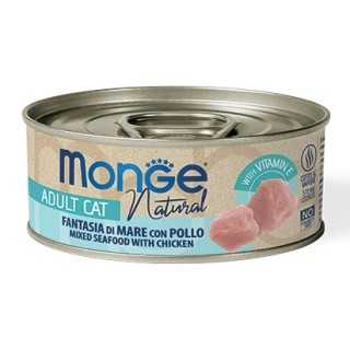 Monge Cat Natural Adult Fantasia Di Mare Con Pollo 80 Gr.