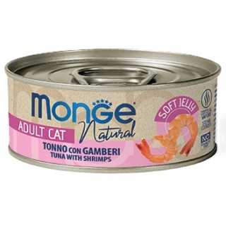 Monge Cat Natural Adult Jelly Tonno Con Gamberi 80 Gr.