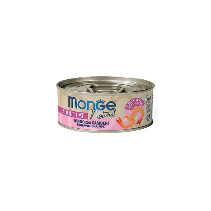 Monge Cat Natural Adult Jelly Tonno Con Gamberi 80 Gr.