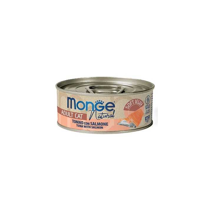 Monge Cat Natural Adult Jelly Tonno Con Salmone 80 Gr.