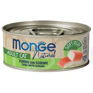 Monge Cat Natural Adult Jelly Tonno Con Surimi 80 Gr.
