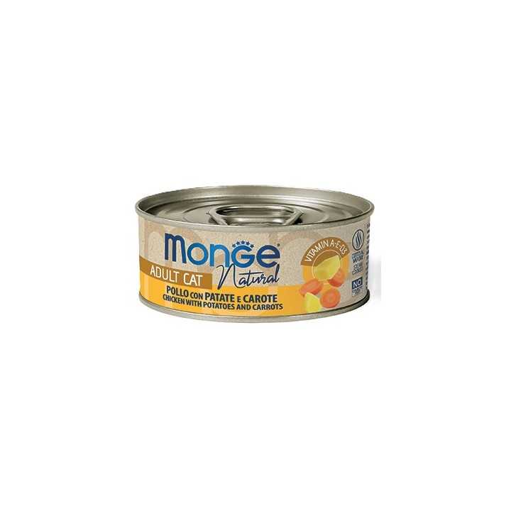 Monge Cat Natural Adult Pollo Con Patate & Carote 80 Gr.