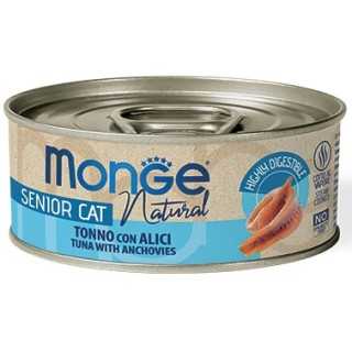 Monge Cat Natural Senior Jelly Tonno & Alici 80 Gr.