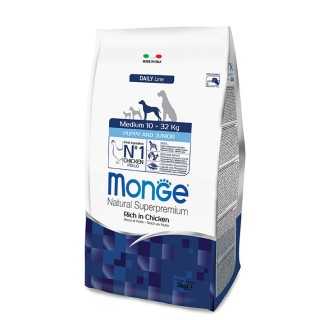 Monge Daily Line Medium Puppy & Junior Ricco Di Pollo 3 Kg.