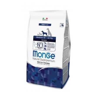 Monge Daily Line Medium Senior Ricco Di Pollo 3 Kg.