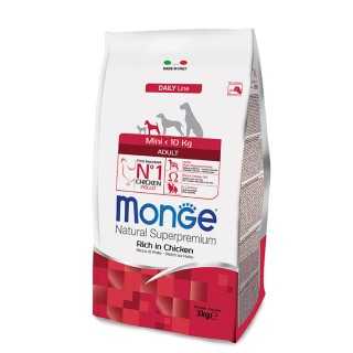 Monge Daily Line Mini Adult Ricco Di Pollo 3 Kg.