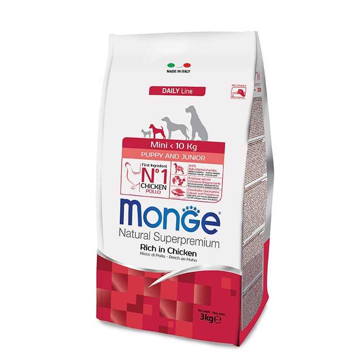 Monge Daily Line Mini Puppy & Junior Ricco Di Pollo 800 Gr.
