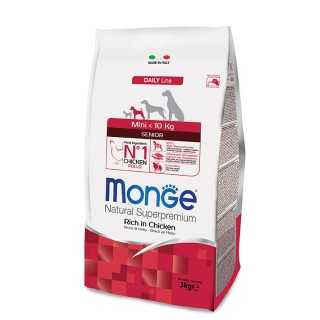 Monge Daily Line Mini Senior Ricco Di Pollo 3 Kg.