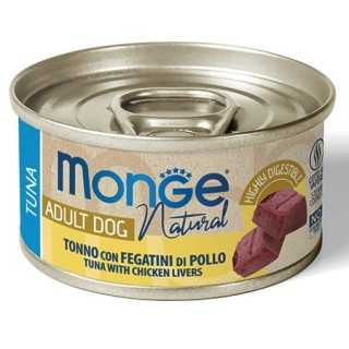Monge Dog Natural Adult Tonno Con Fegatini Di Pollo 95 Gr.