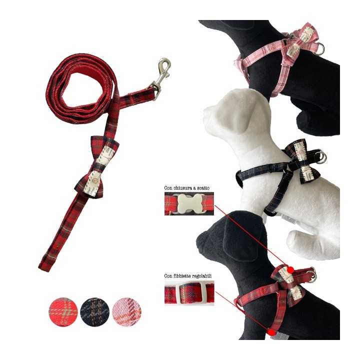 Also Parure Pettorina Tiffany Tg.S ( 1,5 X 35-50 Cm. / 120 Cm.)