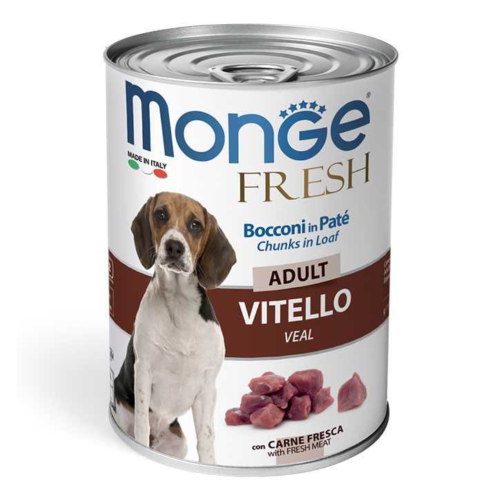 Monge Fresh Bocconi In Pate' Adult Vitello 400 Gr.