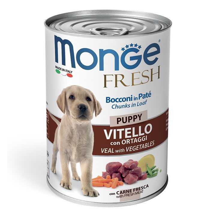 Monge Fresh Bocconi In Pate' Puppy Vitello 400 Gr.