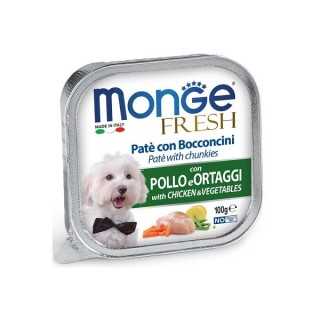 Monge Fresh Pate' E Bocconcini Con Pollo & Ortaggi 100 Gr.