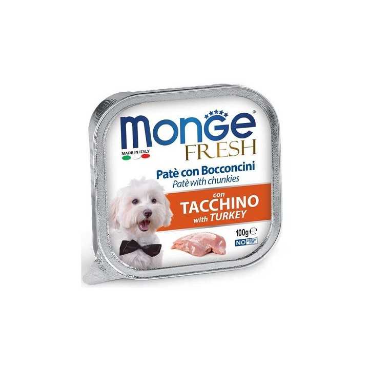 Monge Fresh Pate' E Bocconcini Con Tacchino 100 Gr.