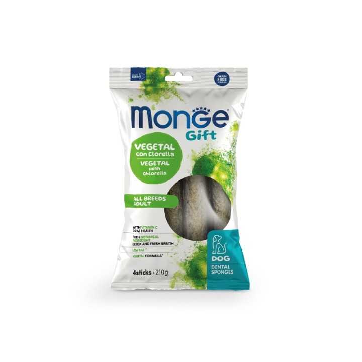 Monge Gift Dental Sponge Vegetal Clorella & Menta 210 Gr. / 4 Pz.