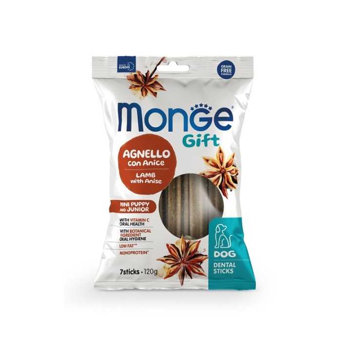 Monge Gift Dental Sticks Puppy & Junior Agnello & Anice 120 Gr. / 7 Pz.