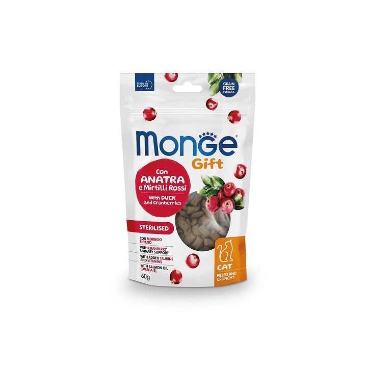 Monge Gift Filled And Crunchy Sterilised Anatra & Mirtilli 60 Gr.