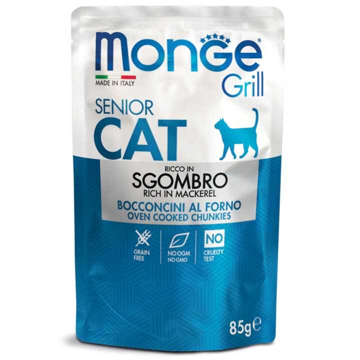 Monge Grill Cat Senior Bocconcini In Jelly Sgombro 85 Gr.