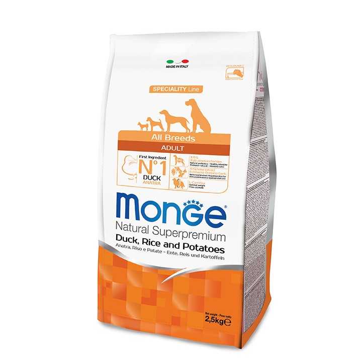 Monge Speciality Line Adult All Breeds Anatra Riso & Patate 2,5 Kg.