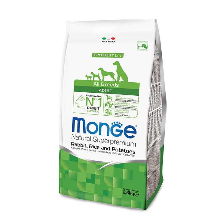 Monge Speciality Line Adult All Breeds Coniglio Riso & Patate 2,5 Kg.