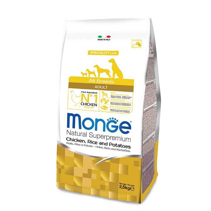Monge Speciality Line Adult All Breeds Pollo Riso & Patate 2,5 Kg.