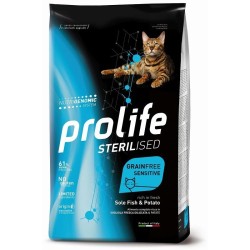 Prolife Cat Adult Sensitive Sterilized Grain Free Sogliola & Patate 2 Kg.