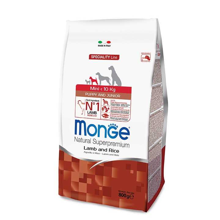 Monge Speciality Line Mini Puppy & Junior Agnello & Riso 800 Gr.