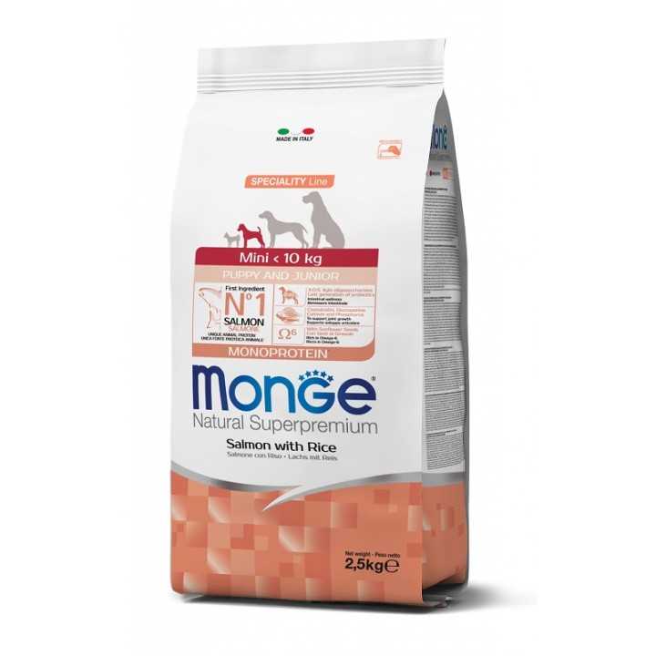Monge Speciality Line Mini Puppy & Junior Salmone & Riso 2,5 Kg.