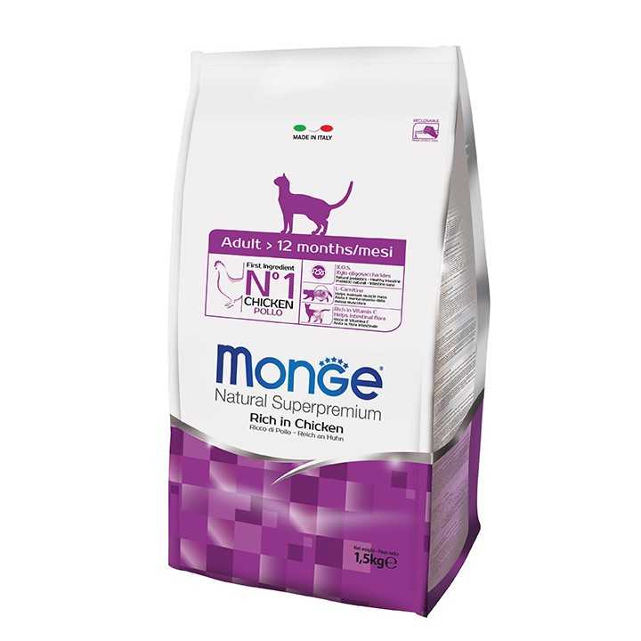 Monge Superpremium Cat Adult Ricco Di Pollo 1,5 Kg.