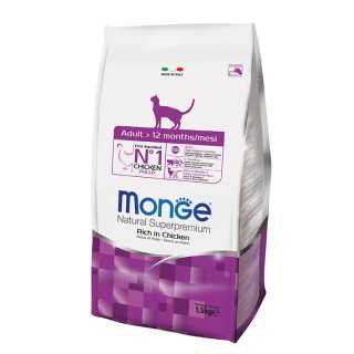 Monge Superpremium Cat Adult Ricco Di Pollo 10 Kg.