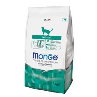 Monge Superpremium Cat Hairball Ricco Di Pollo 1,5 Kg.