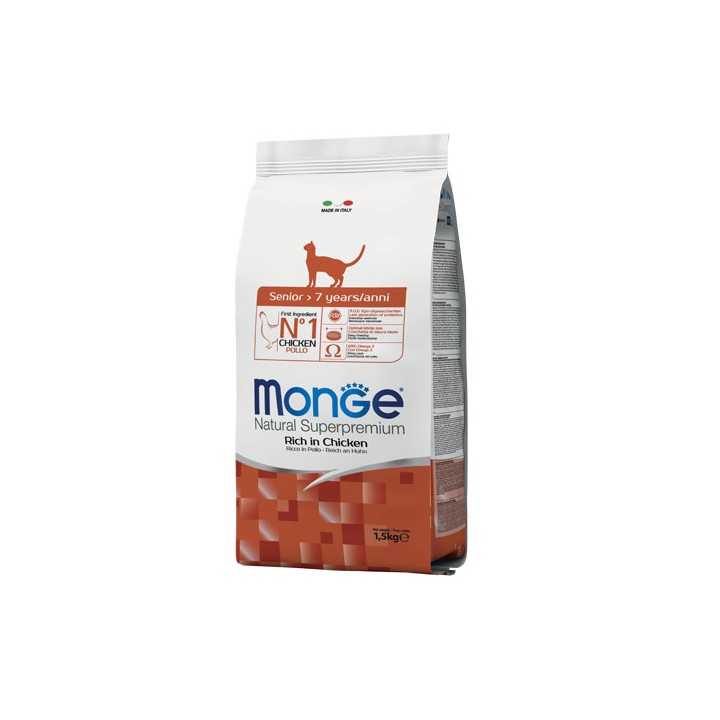 Monge Superpremium Cat Senior Monoprotein Pollo 1,5 Kg.