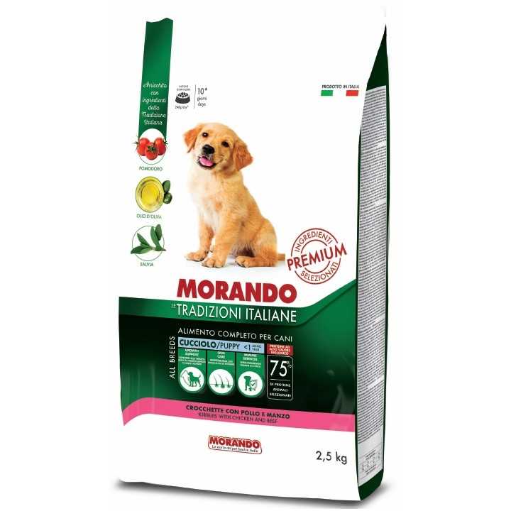 Morando Tradizioni Italiane Puppy All Breeds Pollo & Manzo 2,5 Kg.
