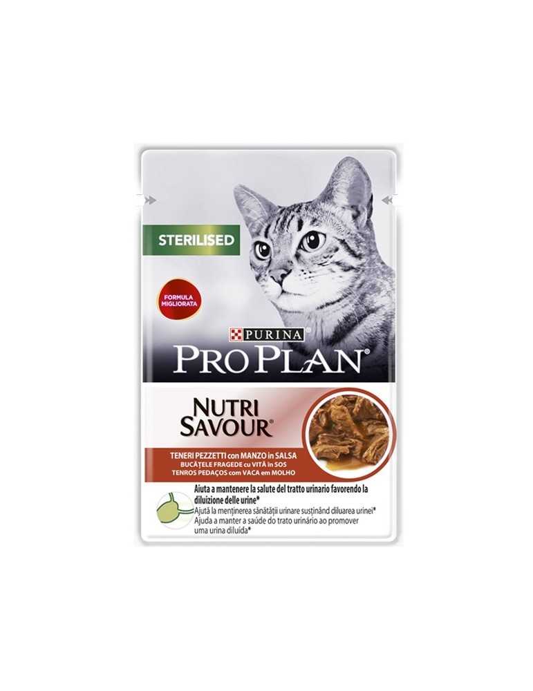 Purina Pro Plan Cat Nutri Savour Sterilised Manzo In Salsa 85 Gr.