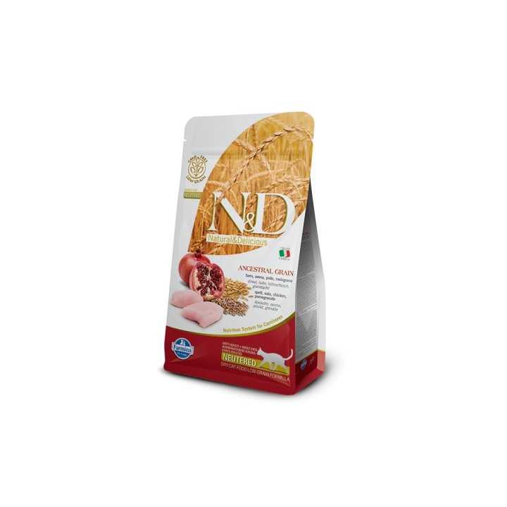N&D Cat Low Ancestral Grain Neutered Pollo & Melograno 300 Gr.