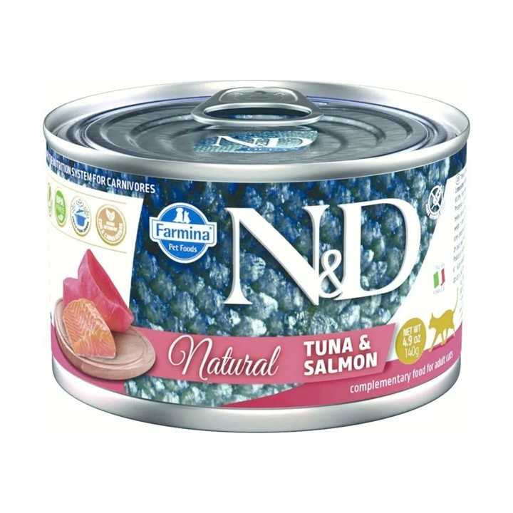 N&D Cat Natural Tonno & Salmone 140 Gr.