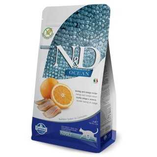 N&D Cat Ocean Aringa, Zucca & Arancia 1,5 Kg.