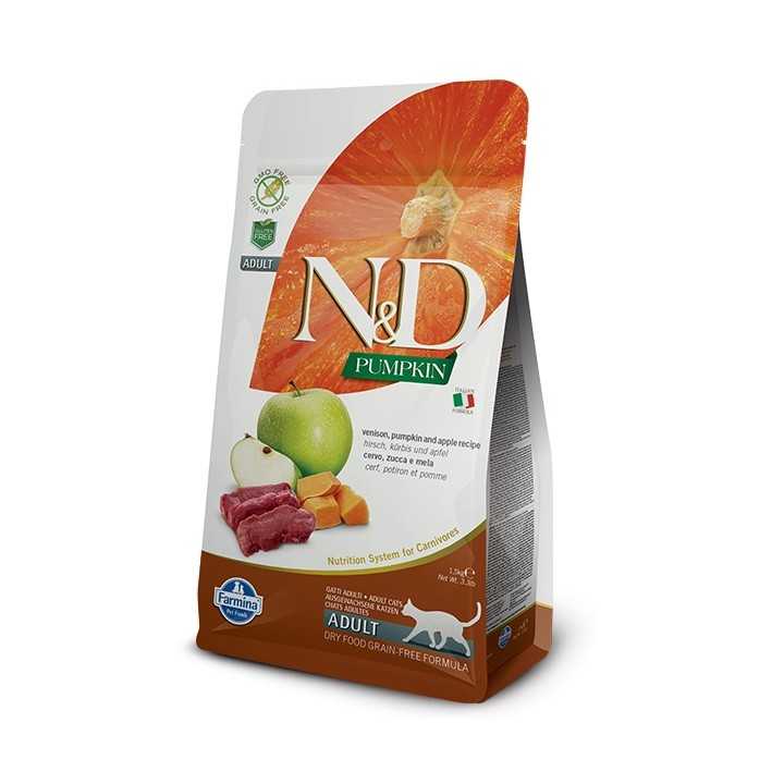 N&D Cat Pumpkin Formula Cervo Zucca & Mela 300 Gr.