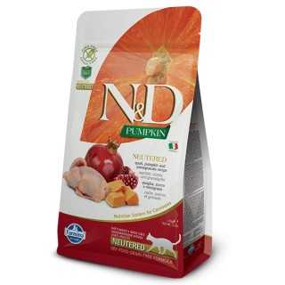 N&D Cat Pumpkin Formula Neutered Quaglia Zucca & Melograno 1,5 Kg.