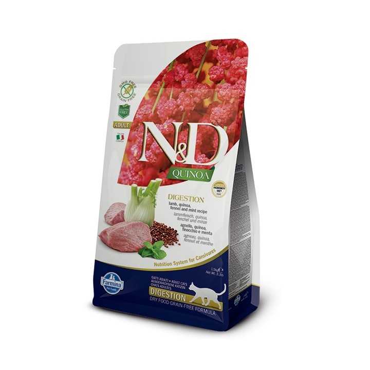 N&D Cat Quinoa Digestion Agnello Quinoa & Finocchio 5 Kg.