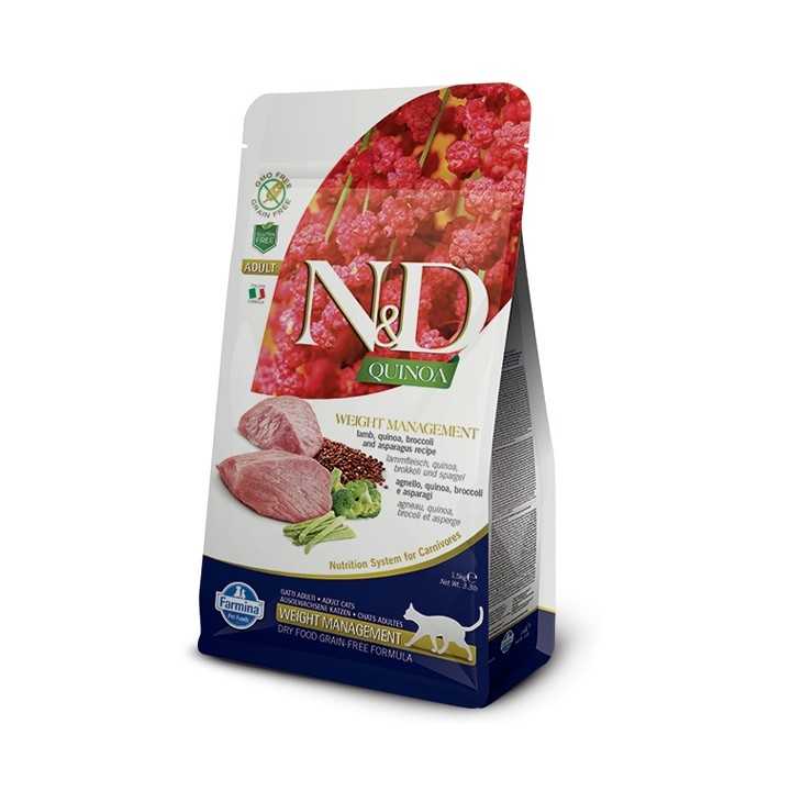 N&D Cat Quinoa Weight Management Agnello Quinoa & Broccoli 300 Gr.
